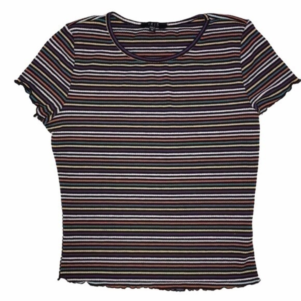 Iris Striped Ruffle Top - Picture 2 of 7